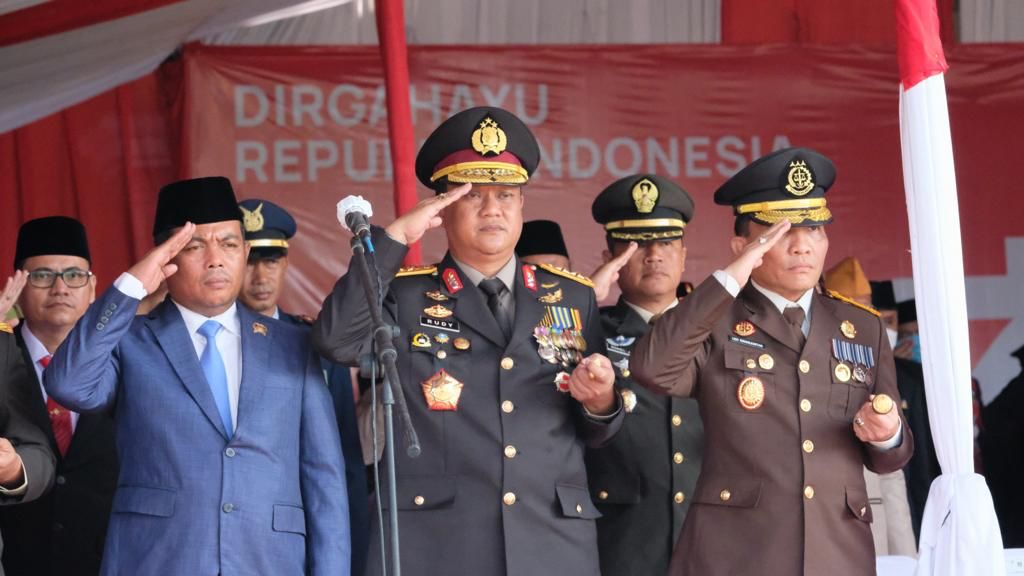 Polda Banten Menghadiri Upacara HUT Kemerdekaan RI Ke-77