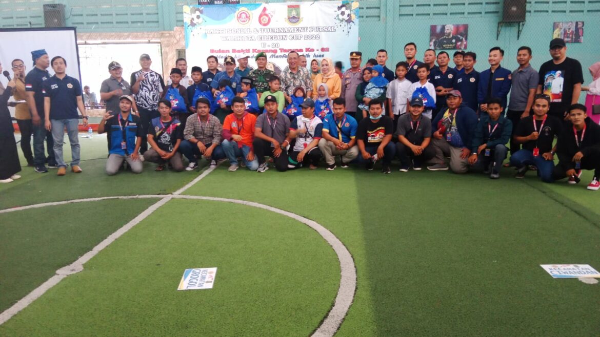 HUT Ke-62, Kartar Kota Cilegon Gelar Turnemen Futsal WaliKota Cilegon Cup 2022 Sekaligus Pembagian Sembako