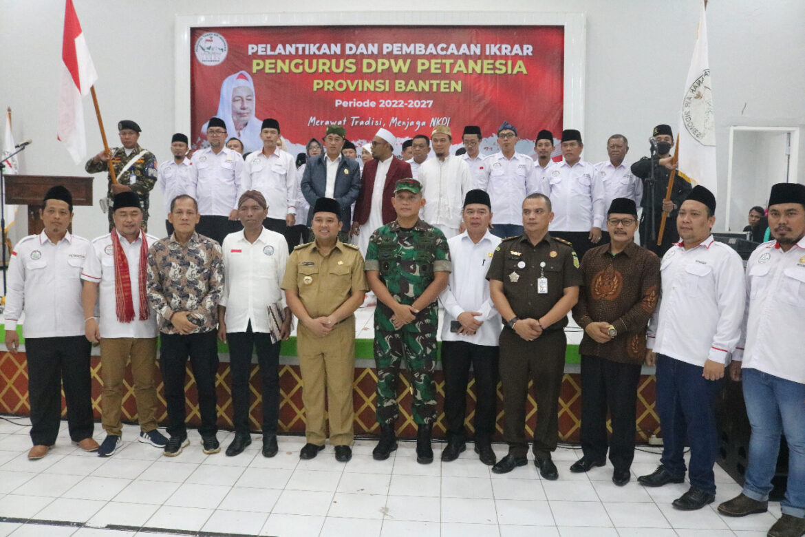 Danrem 052/Wkr Bersama Walikota Tangerang Hadiri Pelantikan DPW PETANESIA Periode 2022 – 2027
