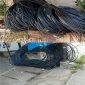 Foto tangerangnews: kabel fiber optik yang akan berjalan di Kecamatan Kelapa Dua meskipun diduga tidak kantongi izin 