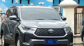 Kendaraan Dinas DBMSDA yang disamarkan Nopolnya.(ist)