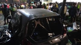 Kecelakaan di BSD Raya. (ist)