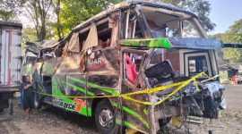 Bus kecelakaan rombongan pelajar di Subang.(ist)