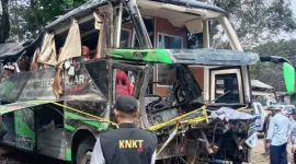 Kendaraan kecelakaan maut bus di Subang Jawa barat.(ist)