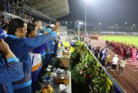 PJ Gubernur Al Muktabar saat membuka POPDA Banten di Stadiun Benteng Reborn.(ist)
