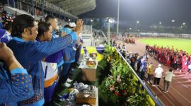 PJ Gubernur Al Muktabar saat membuka POPDA Banten di Stadiun Benteng Reborn.(ist)