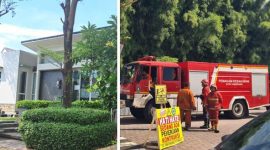 Damkar Kota Tangerang saat memenuhi panggilan warga Premier Park yang Hoaks.(ist)