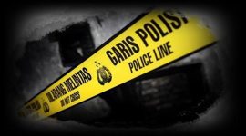 Illustrasi garis polisi.