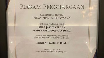SPPG Jakut Kelapa Gading Pegangsaan Dua 2 Raih Predikat Dapur Terbaik dari Badan Gizi Nasional