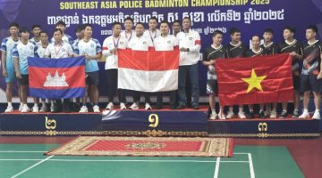 Tim Bulutangkis Polri Raih 4 Medali Emas dan 2 Perak SEA Police Badminton Championship 2026 di Kamboja